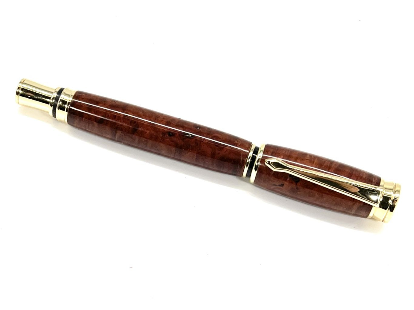 MAGNETIC EXECUTIVE FOUNTAIN PEN-AMBOYNA BURL