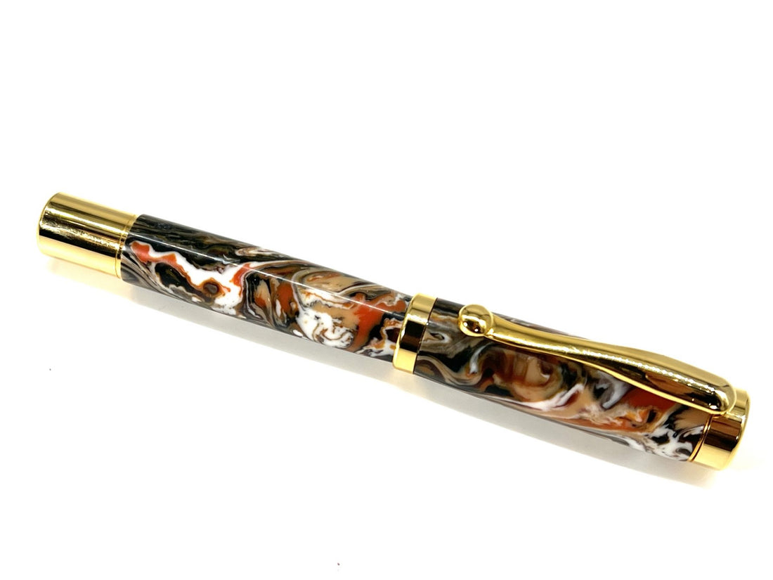 ATRAX FOUNTAIN PEN- WITH RAINBOW POLYESTER RESIN