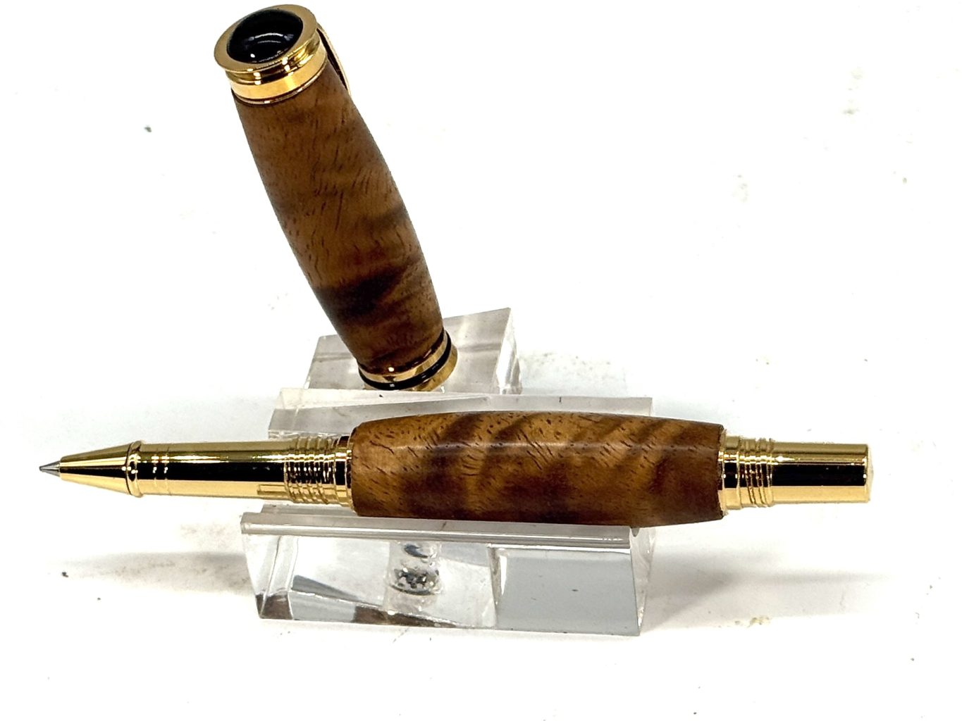 RETRO ROLLERBALL PEN IN CURLY KOA