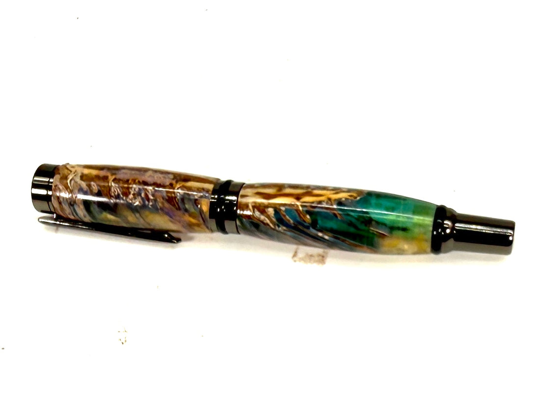 CAMERON PINE CONE AND RESIN ROLLER BALL PEN