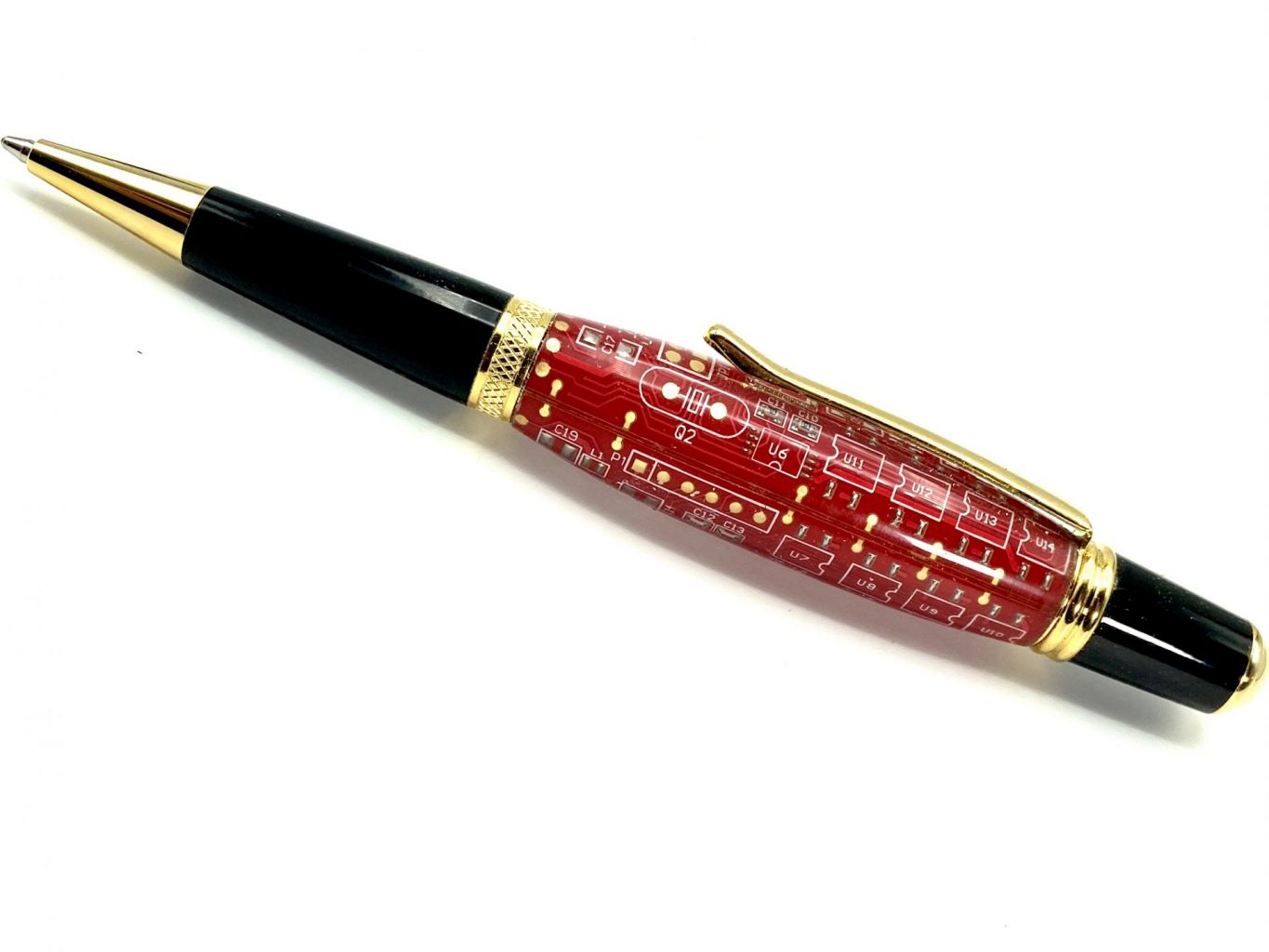 SIERRA BALL POINT PEN- RED CIRCUIT BOARD