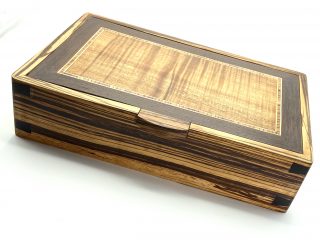 Zebrawood and koa Valet Box