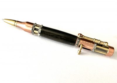 GATLING GUN-STEAMPUNK PEN-ANCIENT IRISH BOG OAK,5,000 YEARS OLD