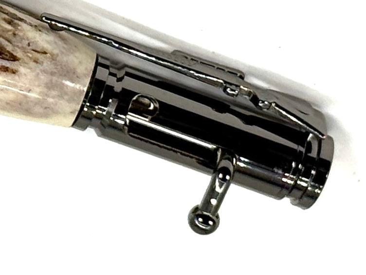 30 CALIBER CHROME BULLET CARTRIGE PEN-DEER ANTLER