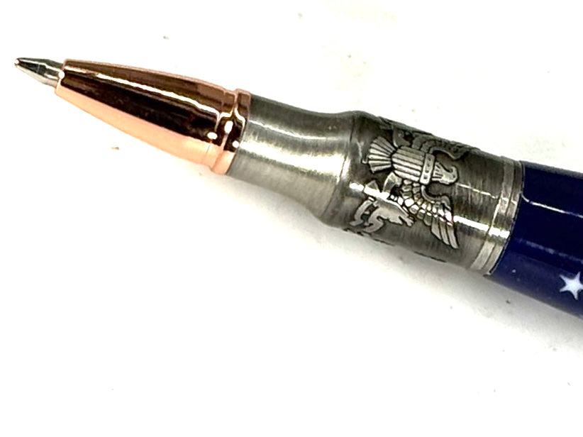 BALD EAGLE INSIGNIA FLAG BOLT ACTION PEWTER PEN