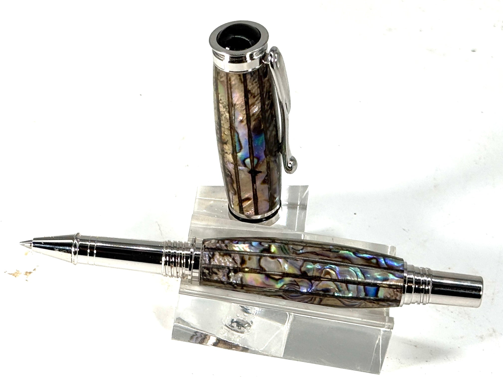 RETRO ROLLERBALL PEN - CALIFORNIA ABALONE SHELL