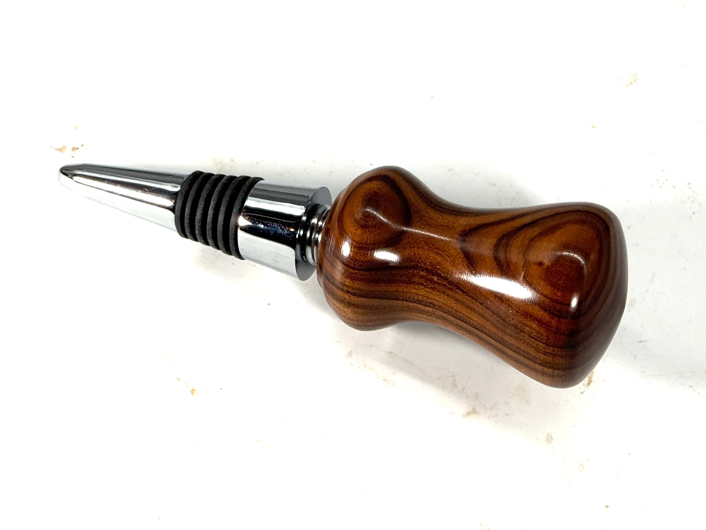 BOTTLE STOPPER/CORK SCREW-Bolivian Rosewood