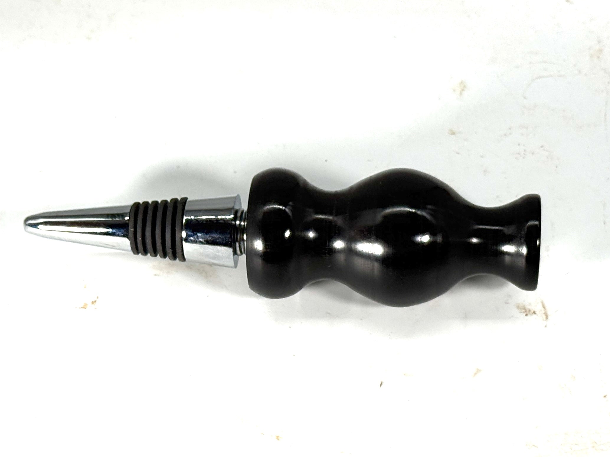 BOTTLE STOPPER/CORK SCREW-Gabon Ebony