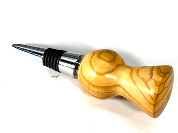 BOTTLE STOPPER/CORK SCREW-OLIVEWOOD