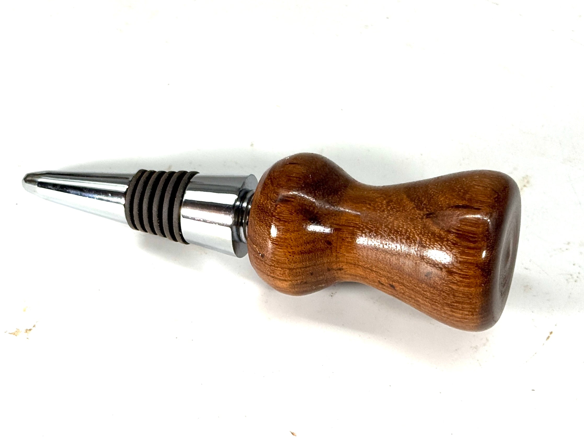 BOTTLE STOPPER/CORK SCREW-Bolivian Rosewood 2