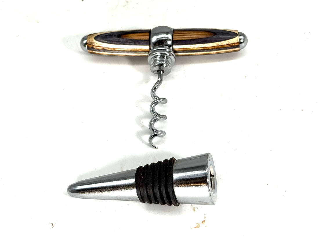 T-BOTTLE STOPPER/CORK SCREW-BIRCH SPECTRAPLY