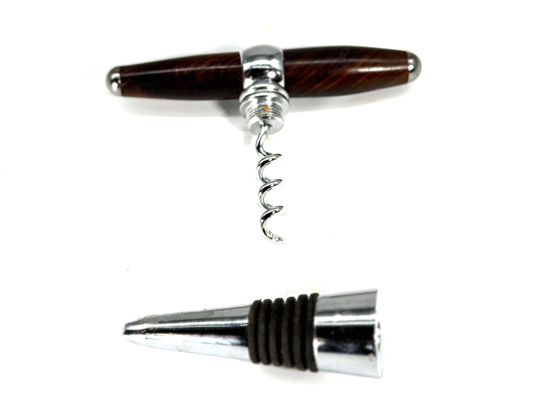 T-BOTTLE STOPPER/CORK SCREW-COCOBOLO