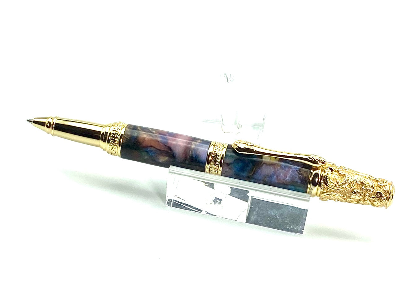 VICTORIA BALL POINT PEN-RAINBOW POLYMER RESIN