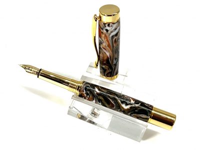 ATRAX FOUNTAIN PEN- WITH RAINBOW POLYESTER RESIN