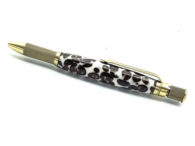 PEN-KNURL GT PEN- COFFEE BEAN IN WHITE RESIN