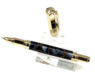 MAGNETIC VERTEX ROLLERBALL PEN-BLACK PEARL ACRYLIC