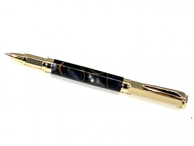 MAGNETIC VERTEX ROLLERBALL PEN-BLACK PEARL ACRYLIC - Image 2