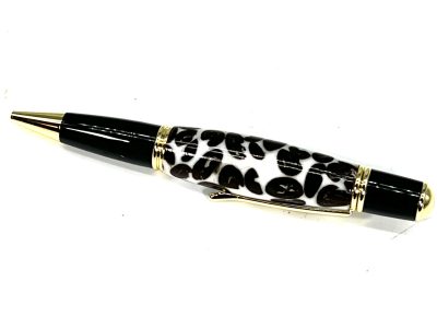 GATSBY TWIST PEN-COFFEE BEAN IN WHITE RESIN - Image 2